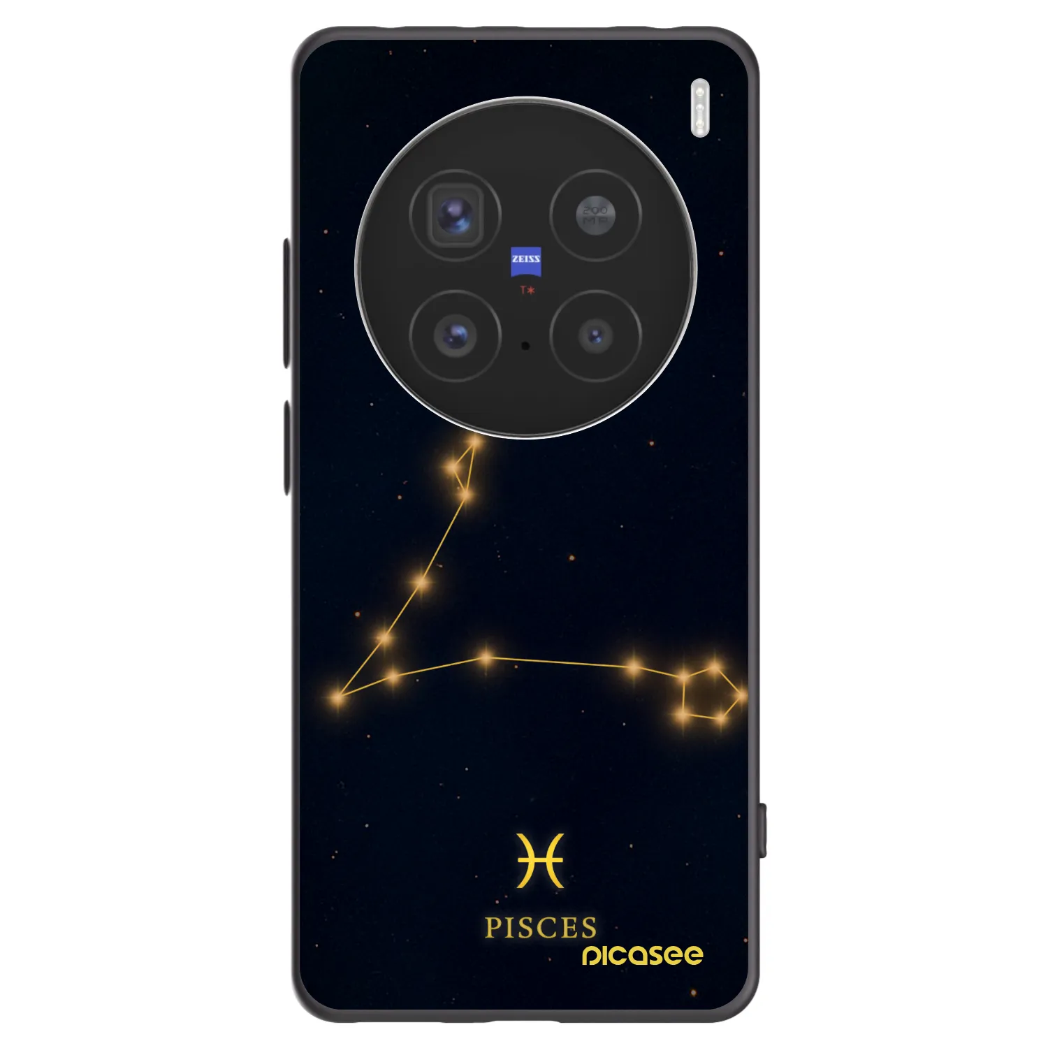 Picasee crna silikonska maskica za Vivo X200 Pro - PISCES