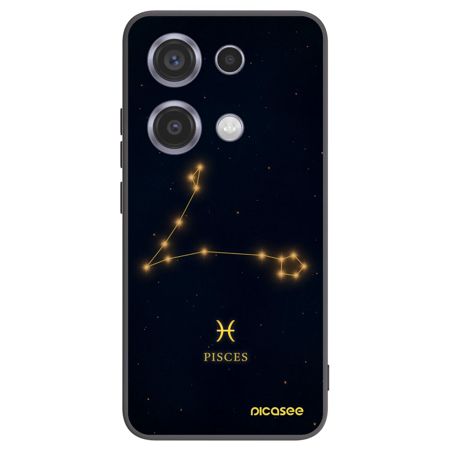 Picasee crna silikonska maskica za Xiaomi Redmi Note 14S - PISCES