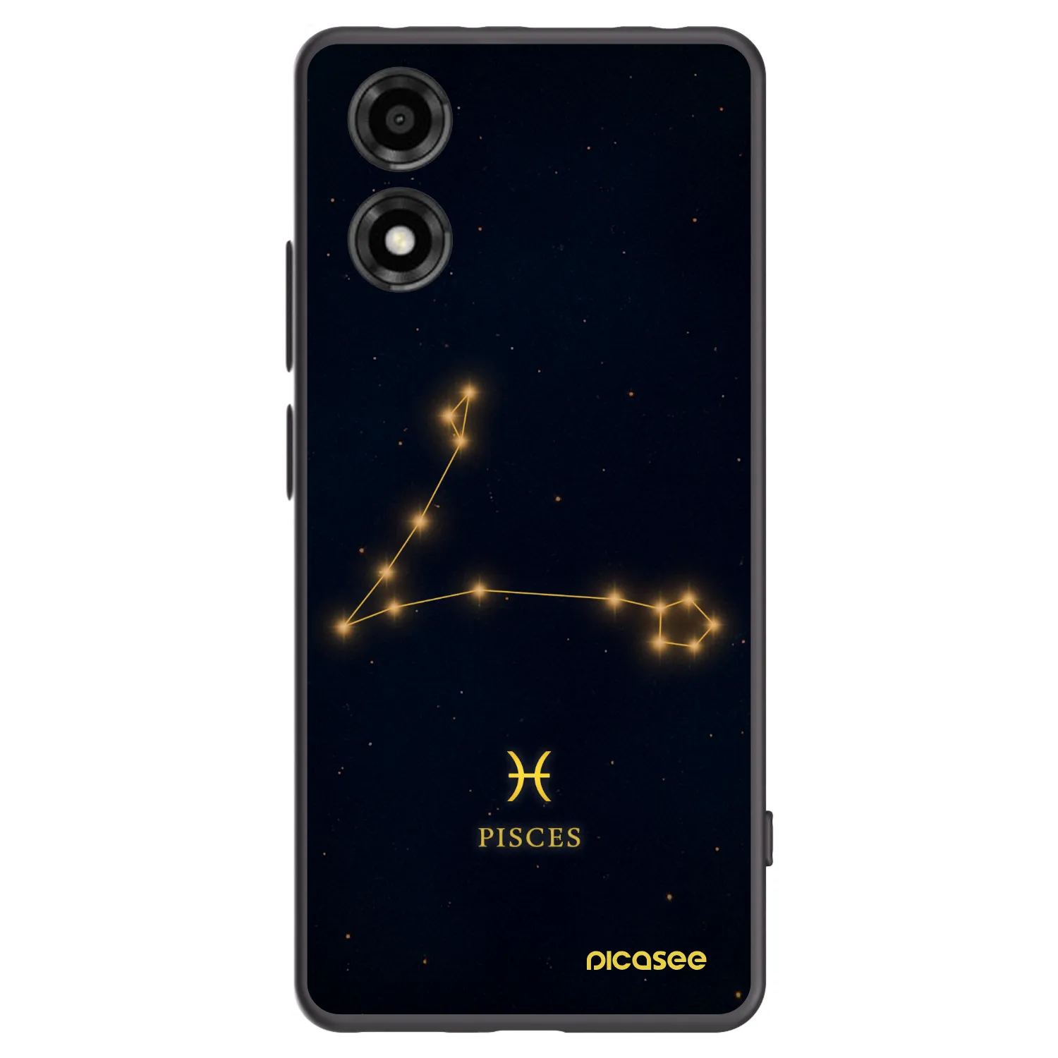 Picasee crna silikonska maskica za Motorola Moto E14 - PISCES