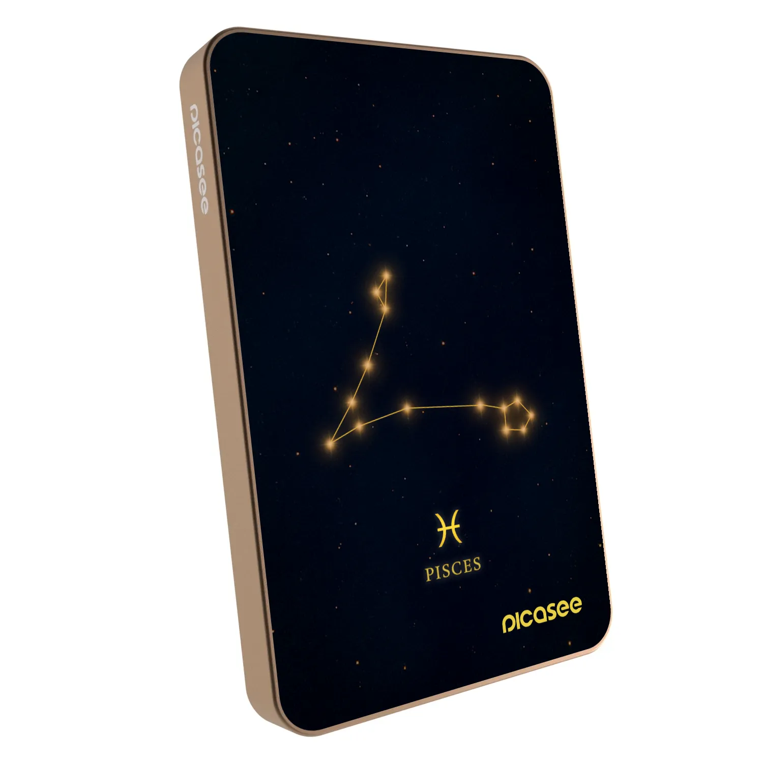 Picasee Prijenosni punjač s MagSafe 5 000 mAh Zlatni - PISCES