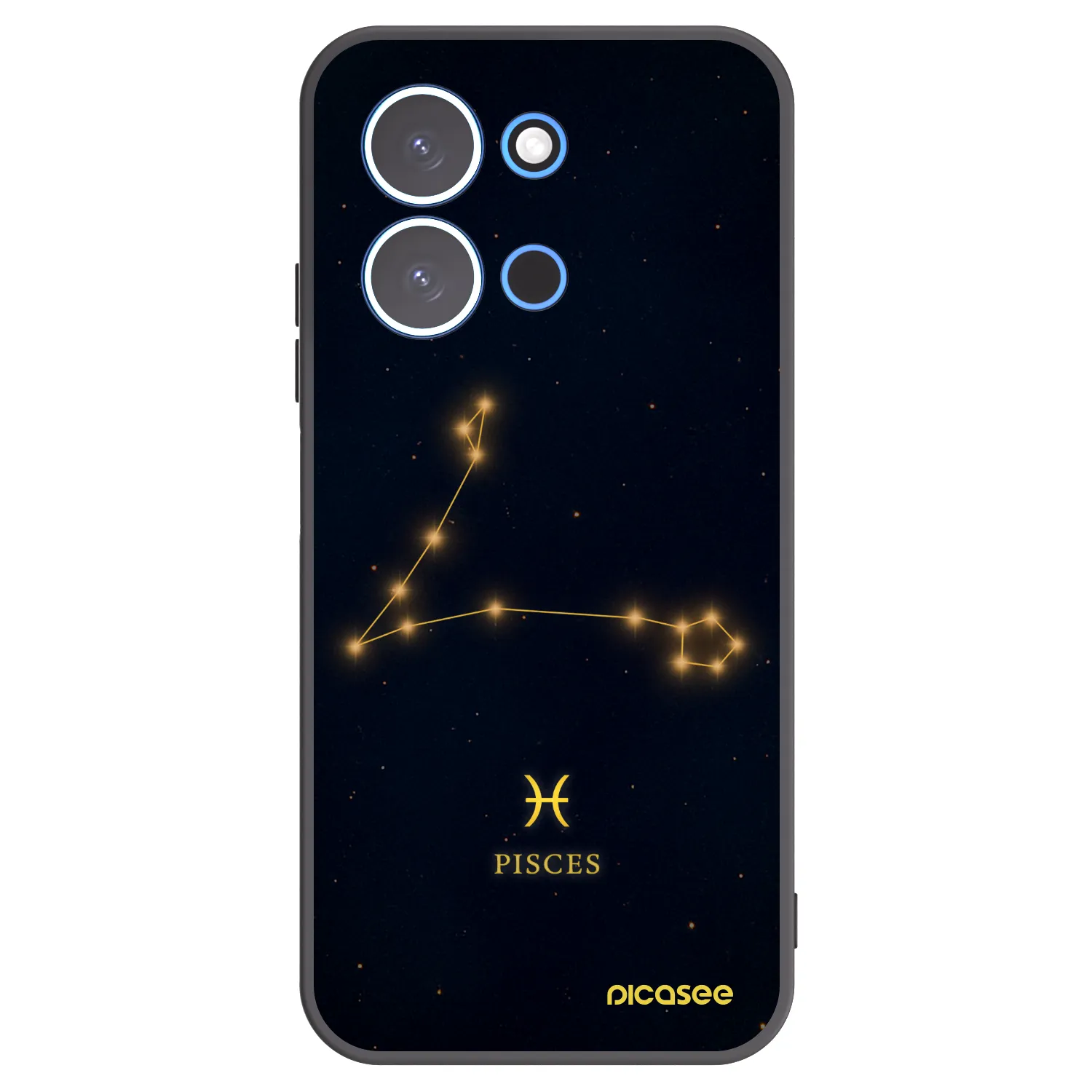 Picasee crna silikonska maskica za Xiaomi Redmi 15C 4G - PISCES
