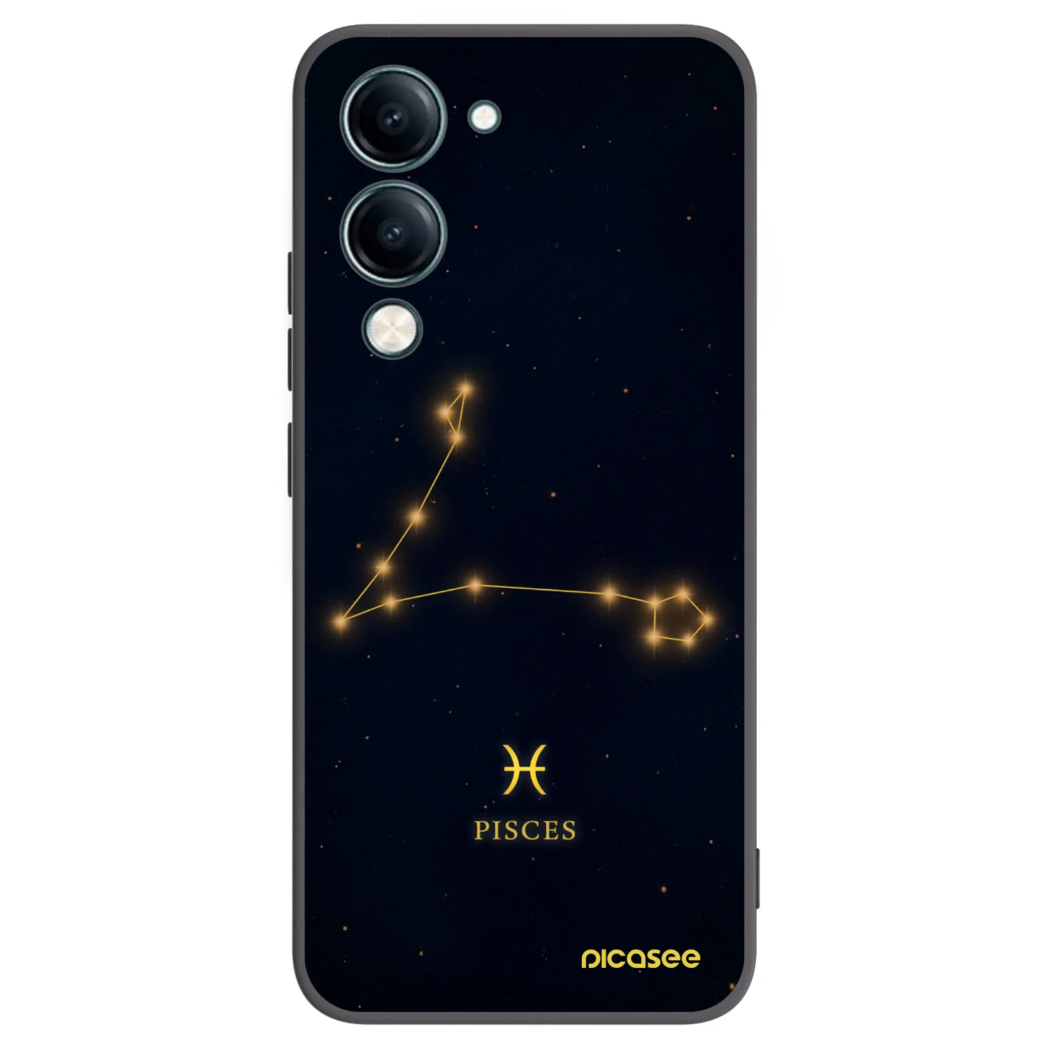 Picasee crna silikonska maskica za Vivo Y29s 5G - PISCES
