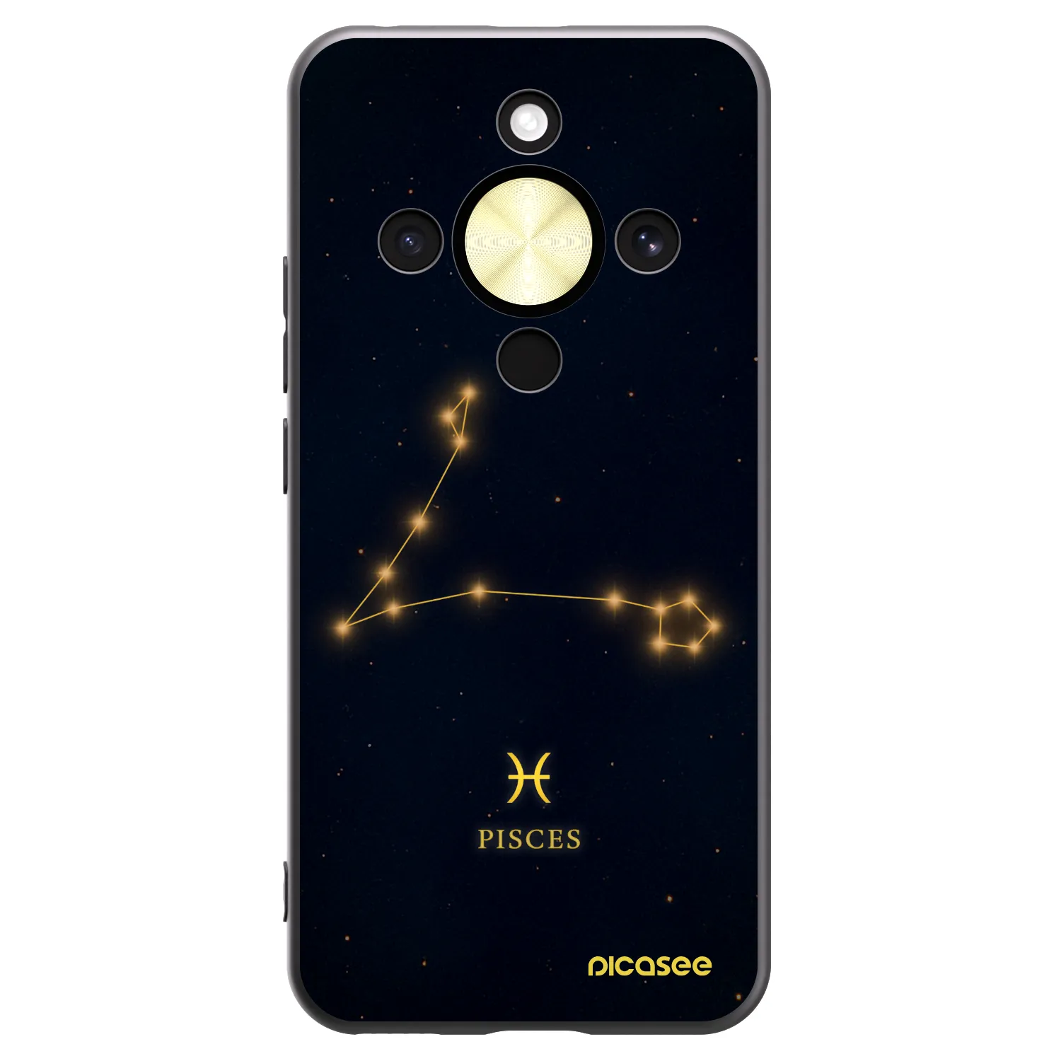 Picasee crna silikonska maskica za Honor Magic8 Lite 5G - PISCES