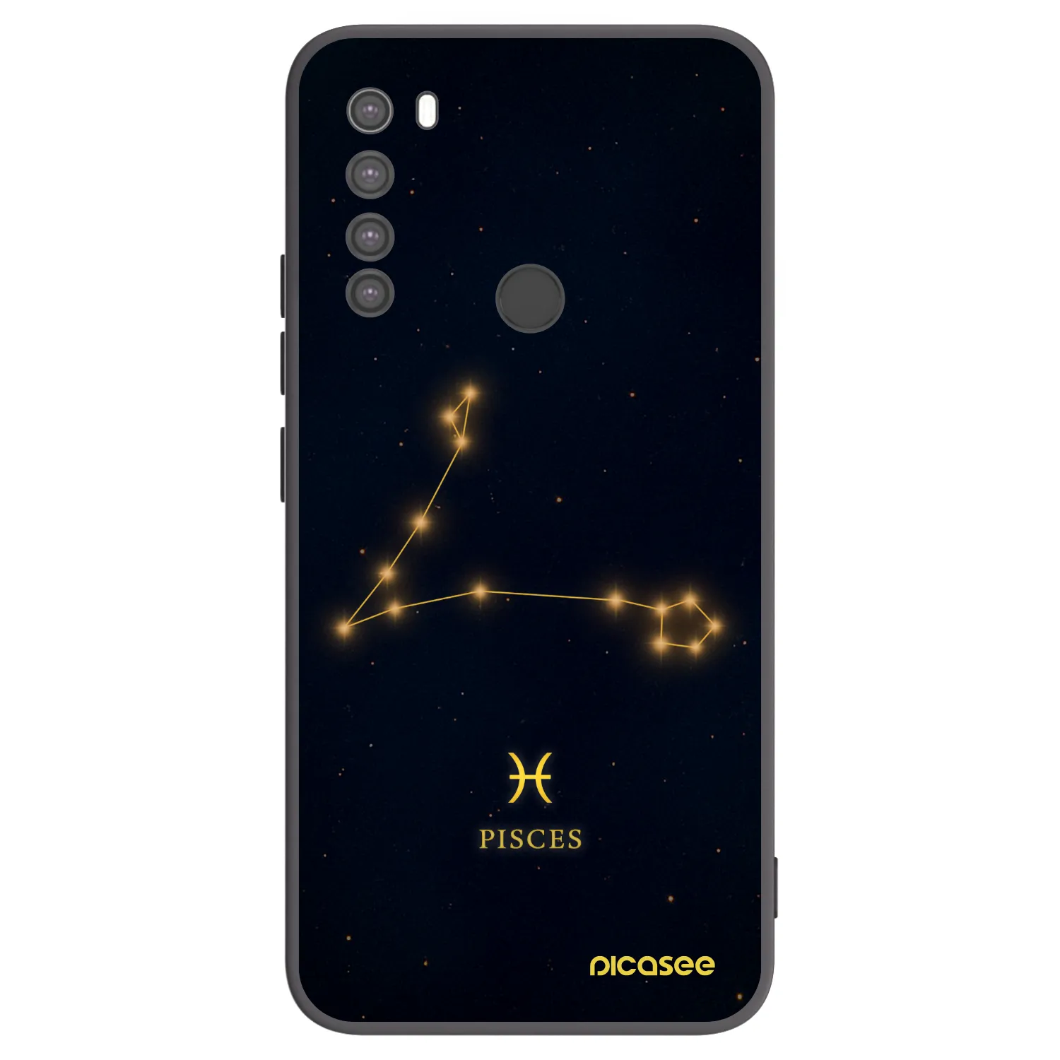 Picasee crna silikonska maskica za Xiaomi Redmi Note 8 - PISCES