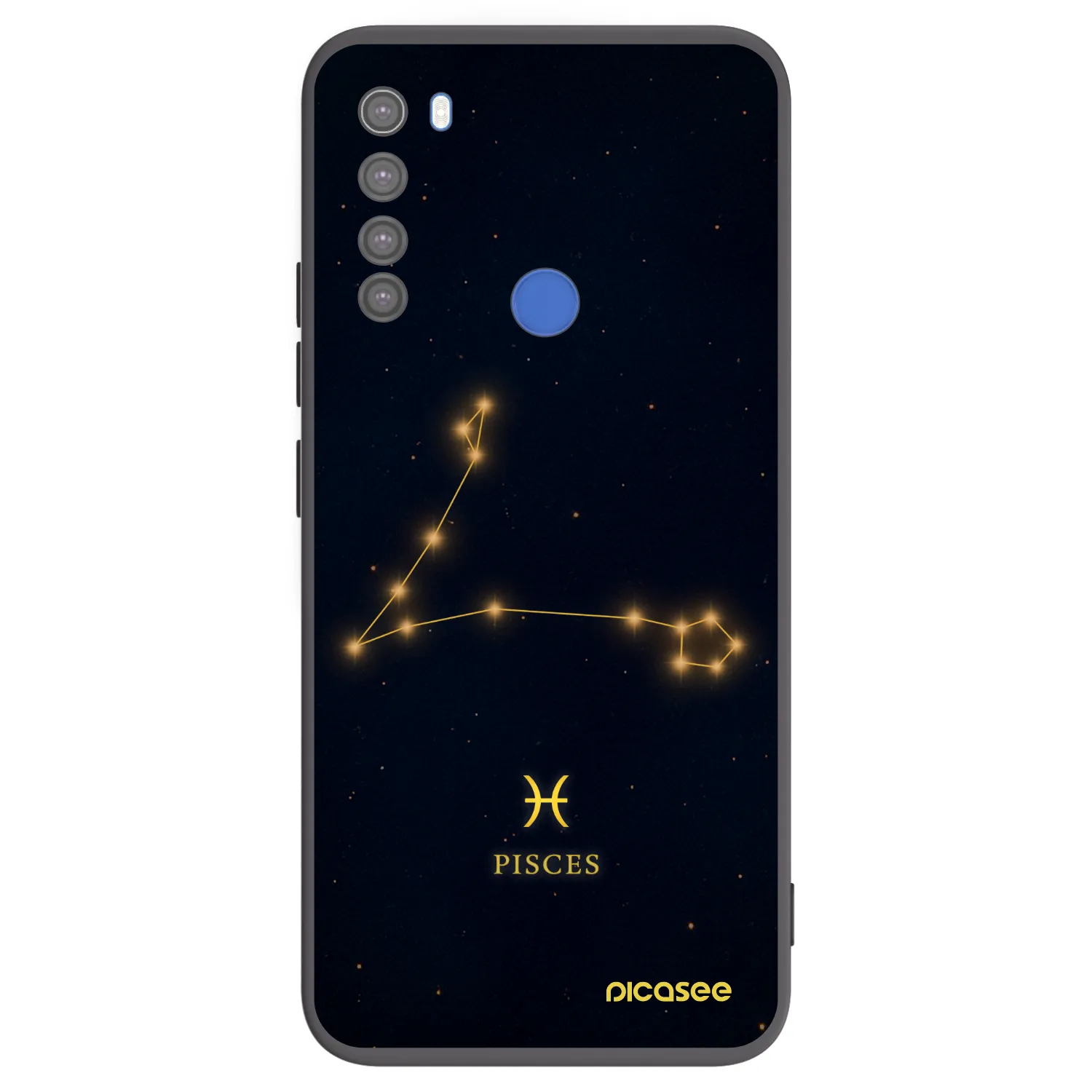 Picasee crna silikonska maskica za Xiaomi Redmi Note 8T - PISCES