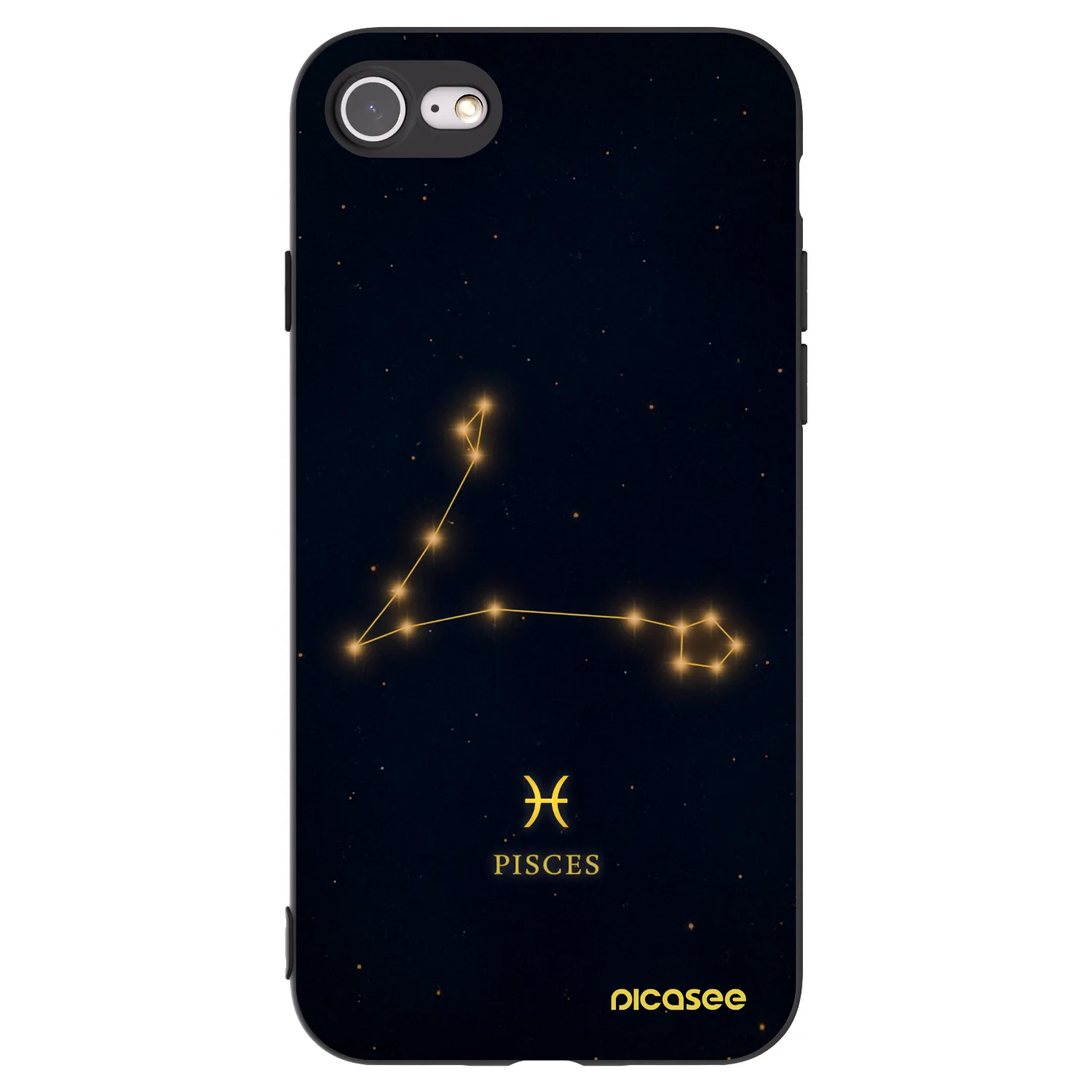 Picasee crna silikonska maskica za Apple iPhone SE 2020 - PISCES
