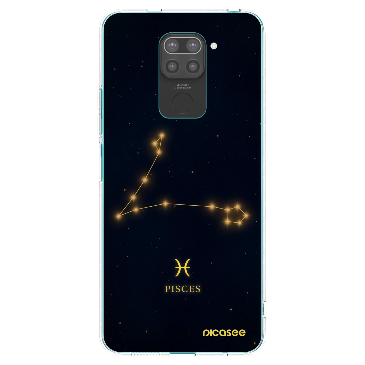 Picasee crna silikonska maskica za Xiaomi Redmi Note 9 - PISCES