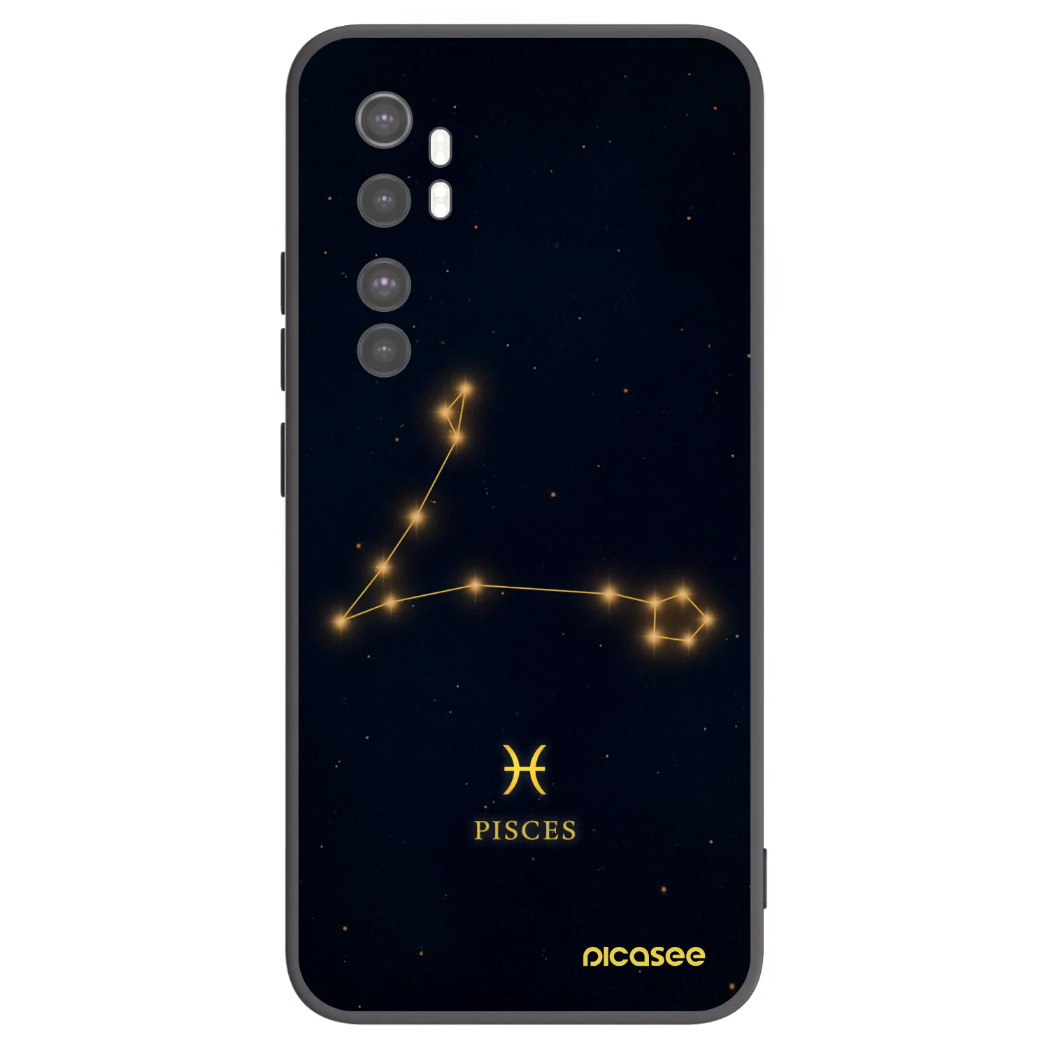 Picasee crna silikonska maskica za Xiaomi Mi Note 10 Lite - PISCES