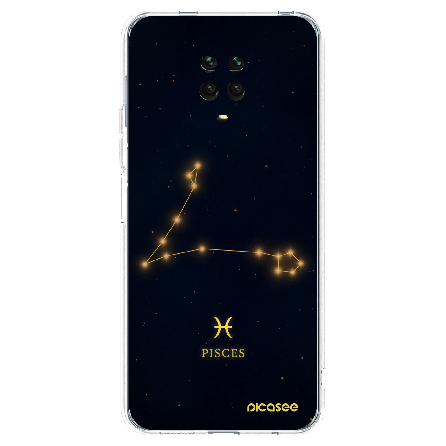 Picasee silikonska prozirna maskica za Xiaomi Redmi Note 9S - PISCES