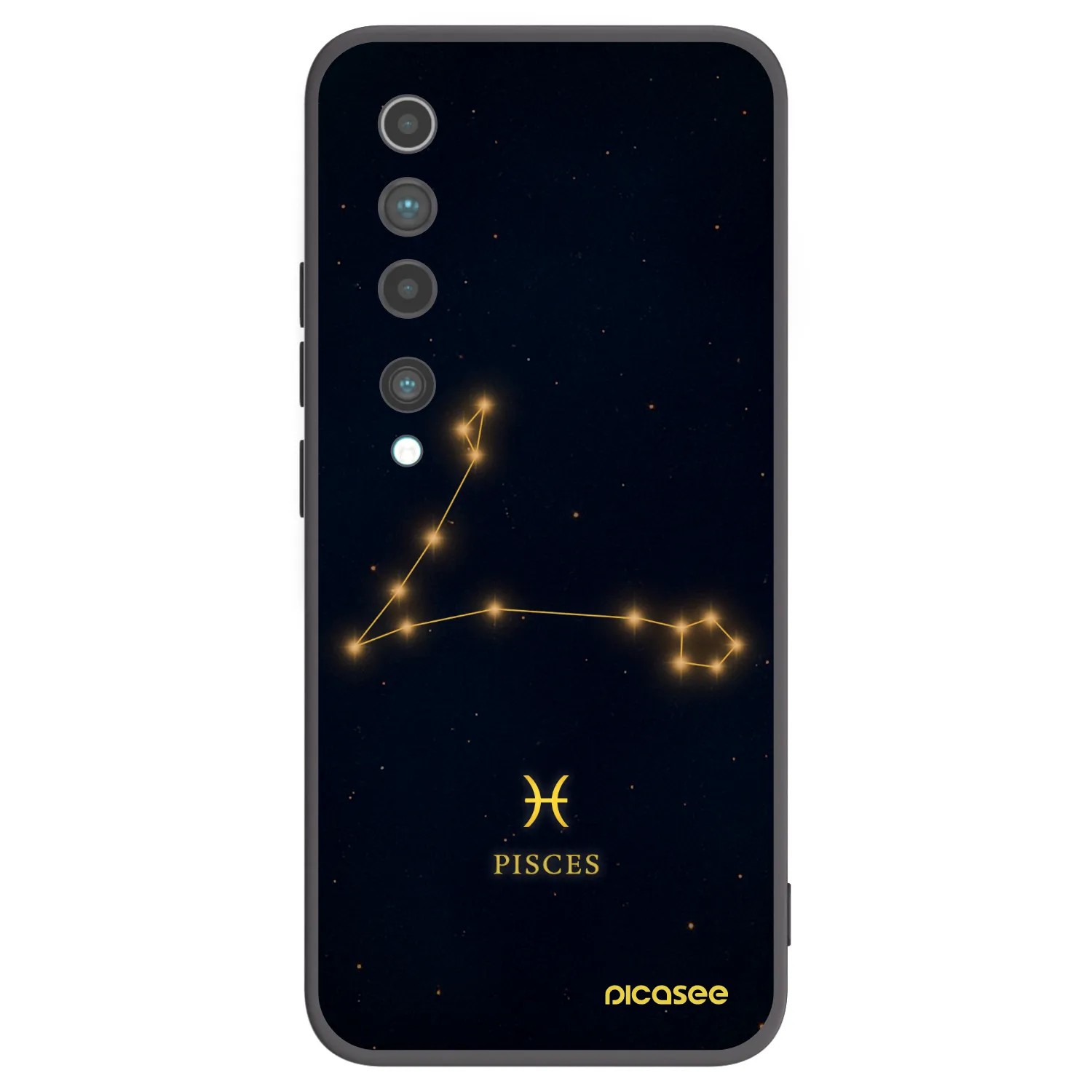 Picasee crna silikonska maskica za Xiaomi Mi 10 - PISCES