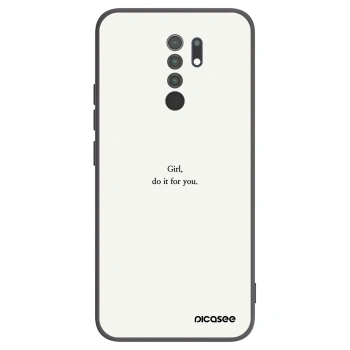 Picasee crna silikonska maskica za Xiaomi Redmi 9 - Girl, do it for you