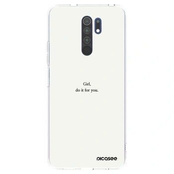 Picasee silikonska prozirna maskica za Xiaomi Redmi 9 - Girl, do it for you