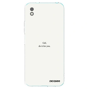 Picasee crna silikonska maskica za Xiaomi Redmi 9A - Girl, do it for you