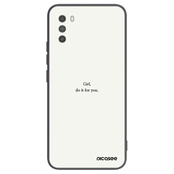 Picasee crna silikonska maskica za Xiaomi Poco M3 - Girl, do it for you