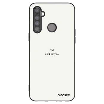 Picasee crna silikonska maskica za Realme 5 - Girl, do it for you