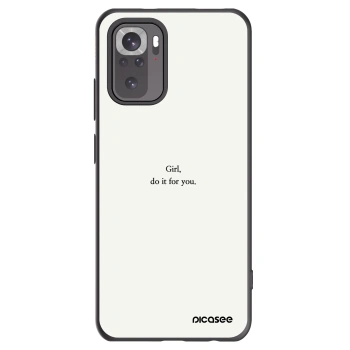 Picasee crna silikonska maskica za Xiaomi Redmi Note 10 - Girl, do it for you