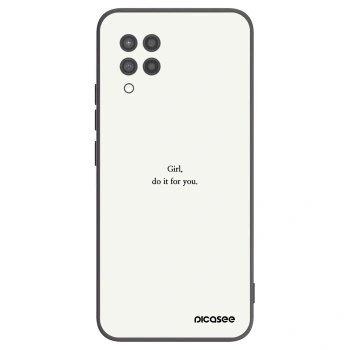 Picasee crna silikonska maskica za Samsung Galaxy A42 A426B - Girl, do it for you