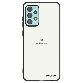 Picasee crna silikonska maskica za Samsung Galaxy A72 A725F - Girl, do it for you