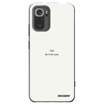 Picasee silikonska prozirna maskica za Xiaomi Redmi Note 10S - Girl, do it for you
