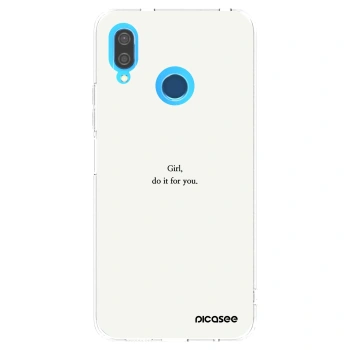 Picasee silikonska prozirna maskica za Huawei P20 Lite - Girl, do it for you