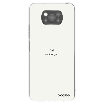 Picasee crna silikonska maskica za Xiaomi Poco X3 Pro - Girl, do it for you