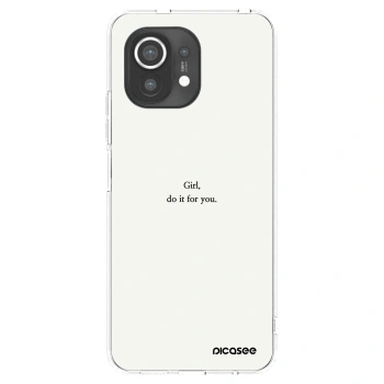 Picasee silikonska prozirna maskica za Xiaomi Mi 11 - Girl, do it for you