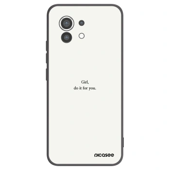 Picasee crna silikonska maskica za Xiaomi Mi 11 - Girl, do it for you