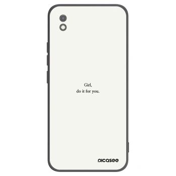 Picasee crna silikonska maskica za Xiaomi Redmi 9AT - Girl, do it for you