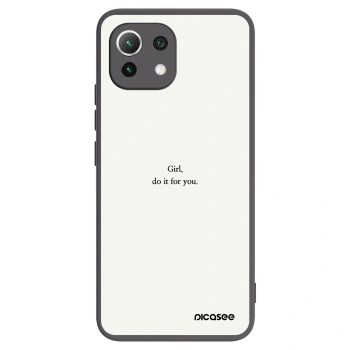 Picasee crna silikonska maskica za Xiaomi Mi 11 Lite - Girl, do it for you