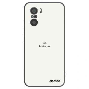 Picasee crna silikonska maskica za Xiaomi Poco F3 - Girl, do it for you