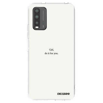 Picasee silikonska prozirna maskica za Xiaomi Redmi 9T - Girl, do it for you