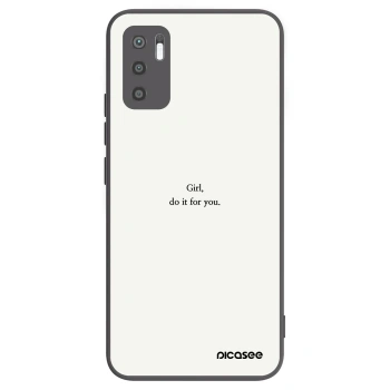 Picasee crna silikonska maskica za Xiaomi Redmi Note 10 5G - Girl, do it for you