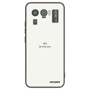 Picasee crna silikonska maskica za Xiaomi Mi 11 Ultra - Girl, do it for you