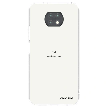 Picasee silikonska prozirna maskica za Xiaomi Redmi Note 9T - Girl, do it for you