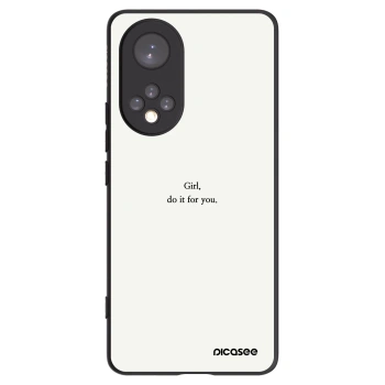 Picasee crna silikonska maskica za Honor 50 5G - Girl, do it for you