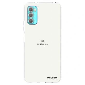 Picasee silikonska prozirna maskica za Motorola Moto G60 - Girl, do it for you