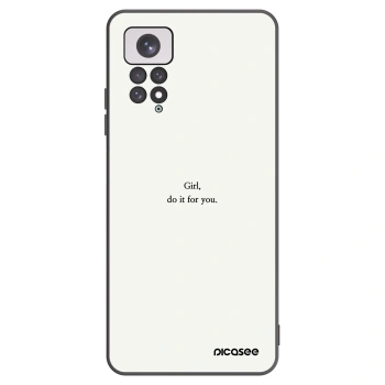 Picasee crna silikonska maskica za Xiaomi Redmi Note 11 - Girl, do it for you