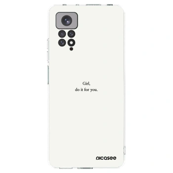 Picasee silikonska prozirna maskica za Xiaomi Redmi Note 11 - Girl, do it for you