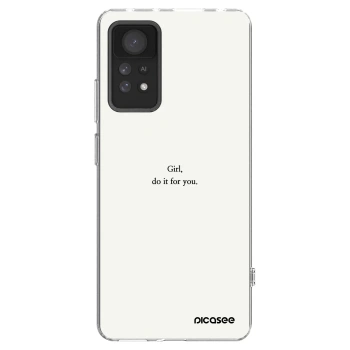 Picasee silikonska prozirna maskica za Xiaomi Redmi Note 11 Pro 5G - Girl, do it for you