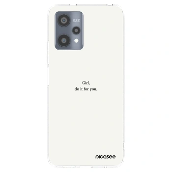 Picasee silikonska prozirna maskica za Realme 9 Pro 5G - Girl, do it for you