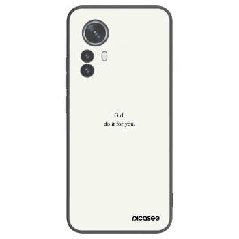 Picasee crna silikonska maskica za Xiaomi 12 Pro - Girl, do it for you