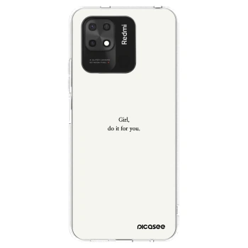 Picasee silikonska prozirna maskica za Xiaomi Redmi 10C - Girl, do it for you