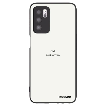 Picasee crna silikonska maskica za OPPO A16s - Girl, do it for you