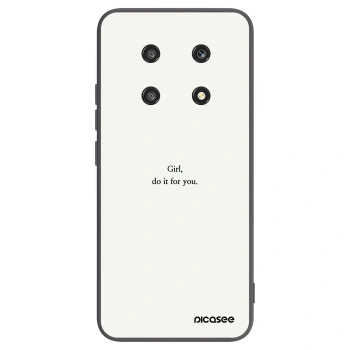 Picasee crna silikonska maskica za Honor Magic4 Lite 5G - Girl, do it for you