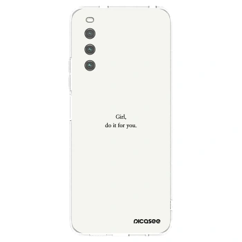 Picasee silikonska prozirna maskica za Sony Xperia 10 IV 5G - Girl, do it for you