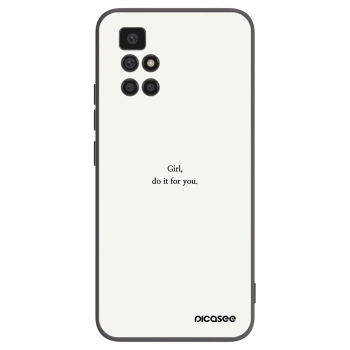 Picasee crna silikonska maskica za Xiaomi Redmi 10 (2022) - Girl, do it for you