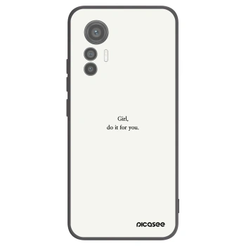 Picasee crna silikonska maskica za Xiaomi 12 Lite - Girl, do it for you
