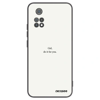 Picasee crna silikonska maskica za Xiaomi Poco M4 Pro - Girl, do it for you