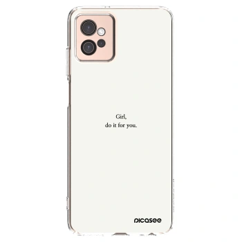 Picasee silikonska prozirna maskica za Motorola Moto G32 - Girl, do it for you