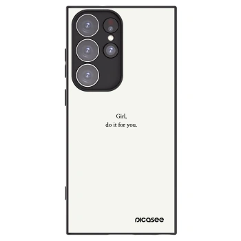 Picasee crna silikonska maskica za Samsung Galaxy S23 Ultra 5G - Girl, do it for you